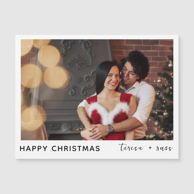 Trendy Modern Stylish Christmas Design for Couples (Front)
