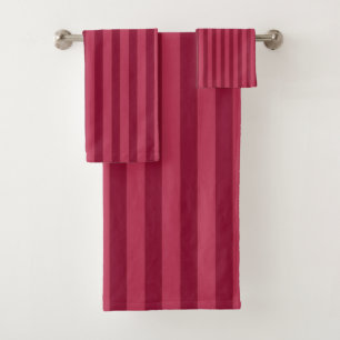 Trendy Modern Stylish Dark Red Burgundy Bath Towel Set