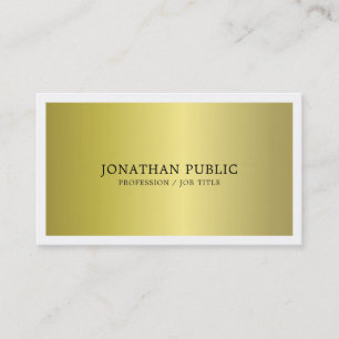 Trendy Modern Stylish Glamourous Plain Luxury Business Card