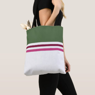 Trendy modern stylish simple stripes striped tote bag