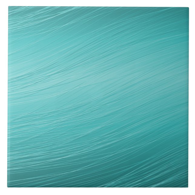 Trendy Modern Teal Aqua Ceramic Tile (Front)