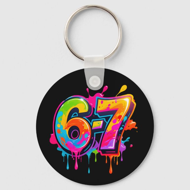 Trendy Modern Teen IYKYK 6-7 67 KeyChain (Front)