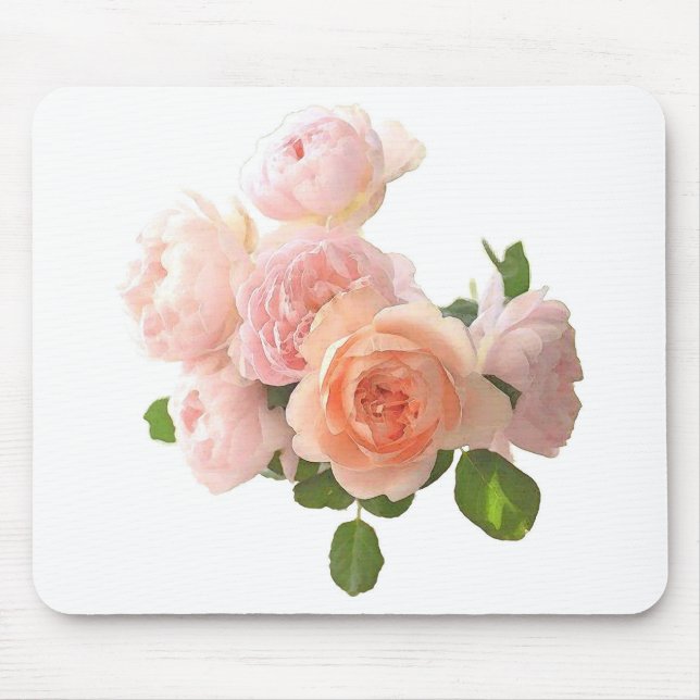 Trendy Modern Template Elegant Roses Design Mouse Pad (Front)