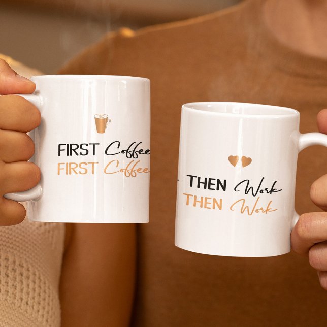 Trendy modern typography funny coffee quote coffee mug (Creator Uploaded)