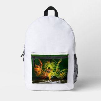 Trendy Modern Typography Monogram Printed Backpack