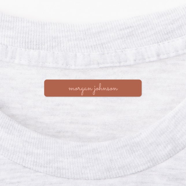 Trendy Monogram | Burnt Orange + Blush Script Name (Affixed)