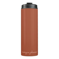 Trendy Monogram | Burnt Orange + Blush Script Name