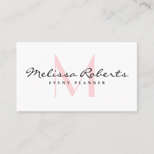 trendy monogram business card
