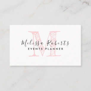 trendy monogram business card