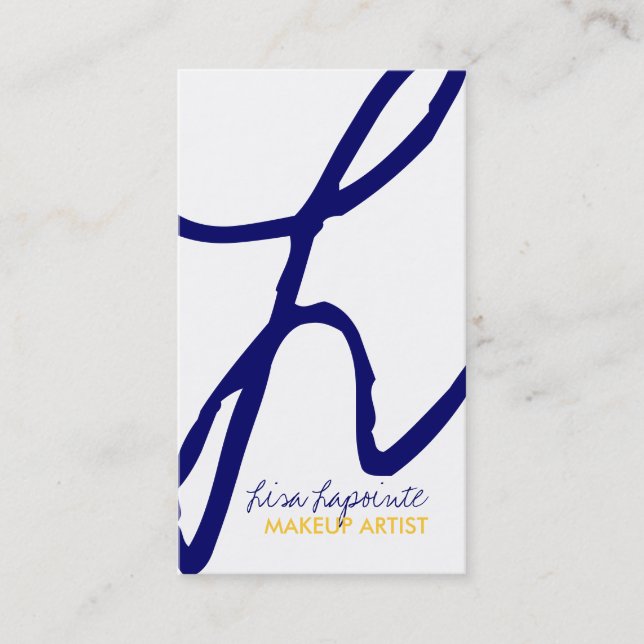 Trendy Monogram Business Cards (Front)