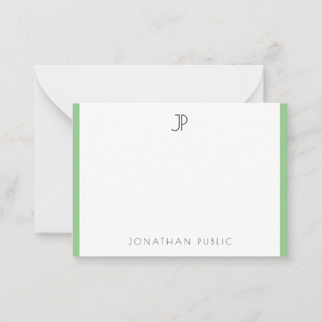 Trendy Monogram Elegant Minimalist Template (Front)