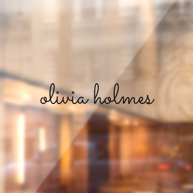 Trendy Monogram | Modern Black Script Nameplate (Sheet 2)