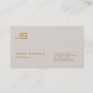 Trendy Monogram Professional Premium Pearl Finish Business Card