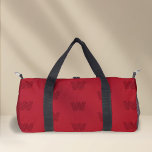 Trendy monogram, red duffle bag<br><div class="desc">Introducing the "Trendy Monogram" - a modern, red monogrammed duffle bag designed exclusively by PixeliaDesigns. This vibrant red bag combines a simple, plain design with a personalised, patterned monogram, crafted using a trendy, up-to-date font that adds a unique touch to your style. Perfect for women who are always on the...</div>