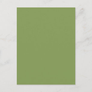 Trendy Moss Green Background Colour Customise this Postcard