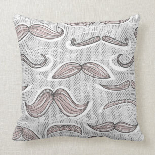 Trendy Moustache Pattern Cushion