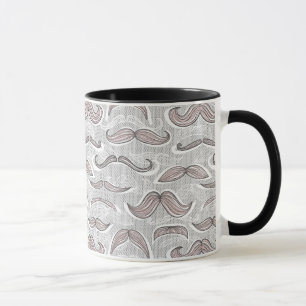 Trendy Moustache Pattern Mug