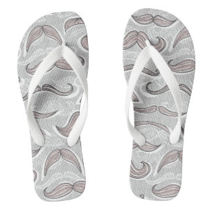 Trendy Moustache Pattern Thongs