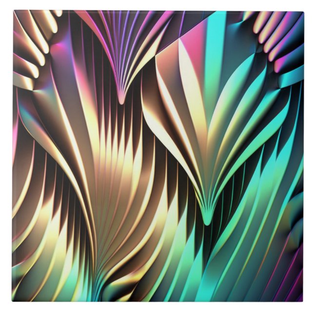 Trendy multicolore pattern ceramic tile (Front)