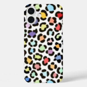 Trendy Multicolored Leopard Fur Effect Pattern iPhone 16 Plus Case