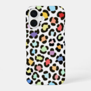 Trendy Multicolored Leopard Fur Effect Pattern iPhone 16 Case