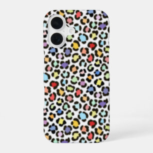 Trendy Multicolored Leopard Fur Effect Rpt Pattern iPhone 16 Case