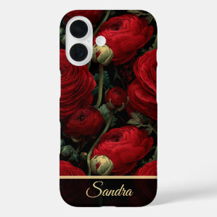 Trendy Mum Gift Ranunculus Name iPhone 16 Case