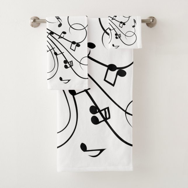 Trendy Music Design Bath Towel Set (Insitu)