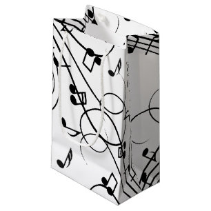 Trendy Music Design Small Gift Bag