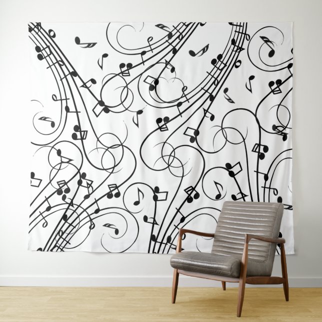 Trendy Music Design Tapestry (In Situ (Horizontal))