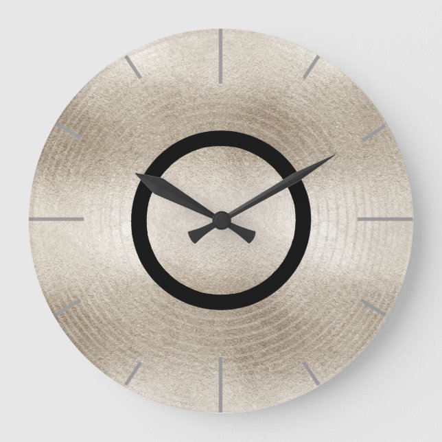 Trendy Music Platinum Record Disc Large Clock (Front)