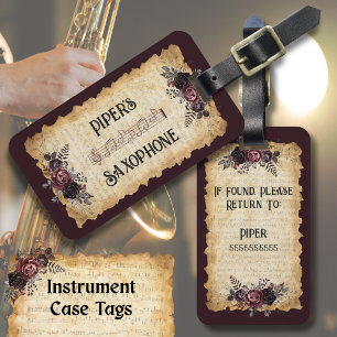 Trendy Musician Saxophone Instrument Case Tag