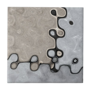 Trendy Muted Earth Tones Ceramic Tile