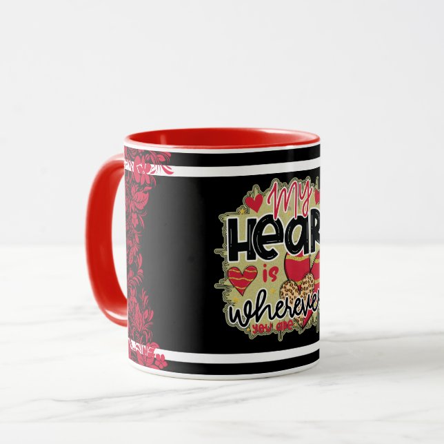 Trendy My Heart Valentines Day Mug (Front Left)