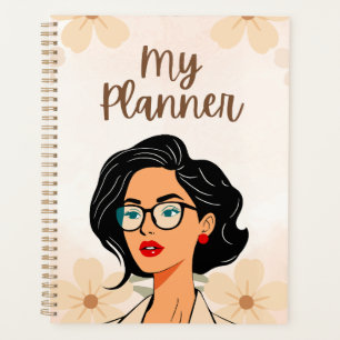 Trendy "My Planner" Chic Woman Illustration Planner