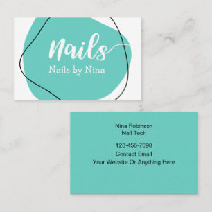 Trendy Nail Tech Manicurist Business Cards