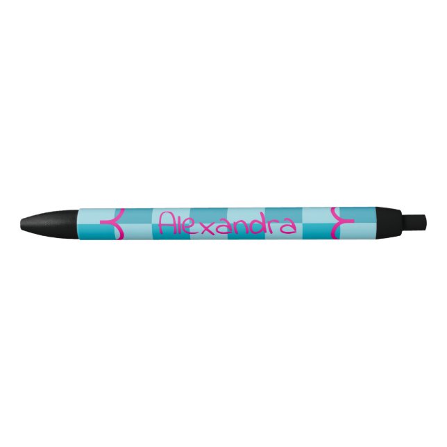 Trendy Name Template Sticker Black Ink Pen (Front)