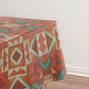 Trendy Native American Indian Tribe Mosaic Pattern Tablecloth