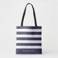 Trendy Navy Blue Stripe Pattern