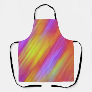 Trendy Neon Bright Red Pink Yellow Abstract Apron