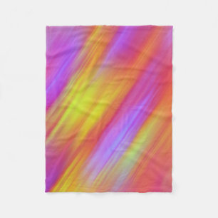 Trendy Neon Bright Red Pink Yellow Abstract  Fleece Blanket