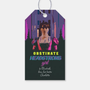 Trendy Neon Cyberpunk Obstinate Headstrong Girl Gift Tags