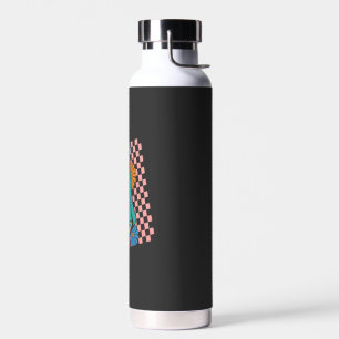 Trendy Neon Floral Ghost Halloween Water Bottle