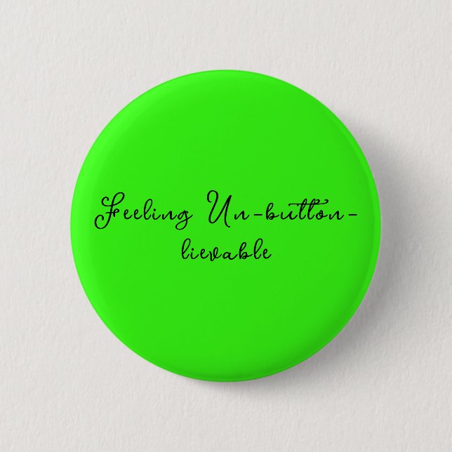 Trendy Neon Green Personalised Circle  6 Cm Round Badge (Front)