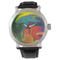 Trendy neon orange red blue yellow green Abstract