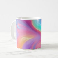 Trendy neon Pink Blue green abstract waves