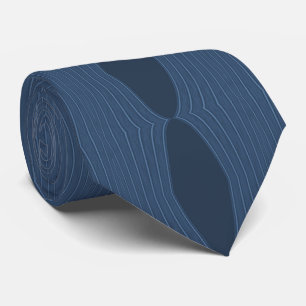 Trendy New Blues Abstract Repeating Pattern Tie
