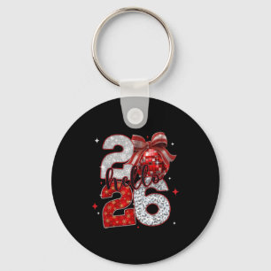 Trendy New Year’s Eve Hello 2026 Happy New Year Fa Key Ring