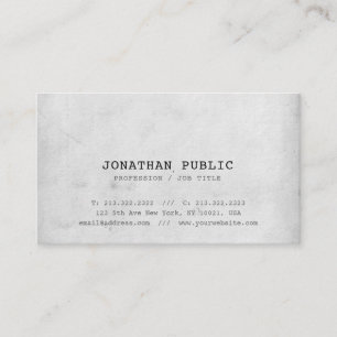 Trendy Nostalgic Look Elite Design Plain Luxury Business Card