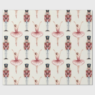 Trendy Nutcracker and Ballerina ballet dancer Wrapping Paper